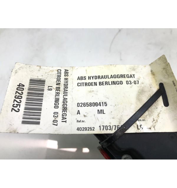 Блок ABS бу для Citroen Berlingo  1.6 i,  2004 г. бу контрактные купить в Спб