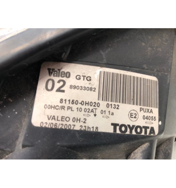 Фара левая бу для Toyota Aygo  1.0 i,  2007 г. бу контрактные купить в Спб