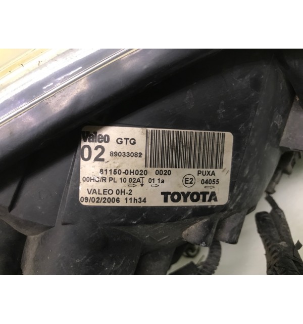 Фара левая бу для Toyota Aygo  1.4 HDi,  2006 г. бу контрактные купить в Спб