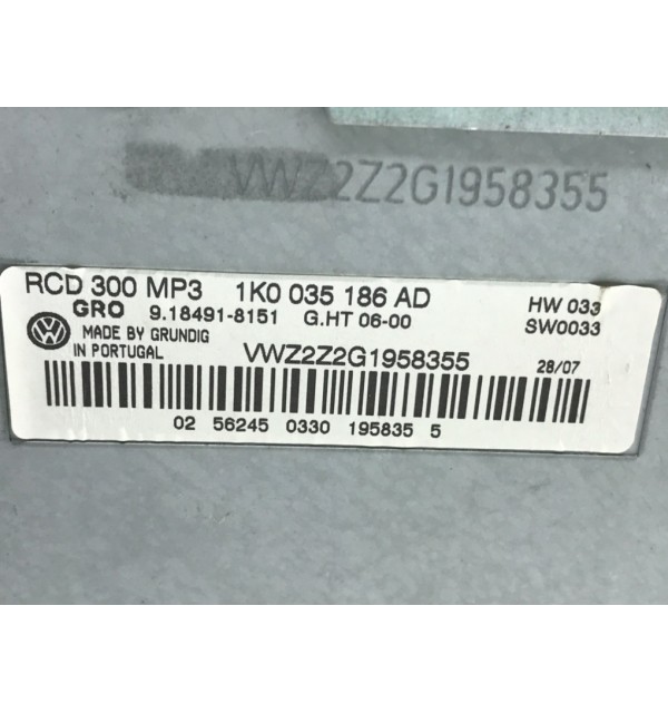 Магнитола бу для Volkswagen Golf 5 1.6 FSI,  2007 г. бу контрактные купить в Спб