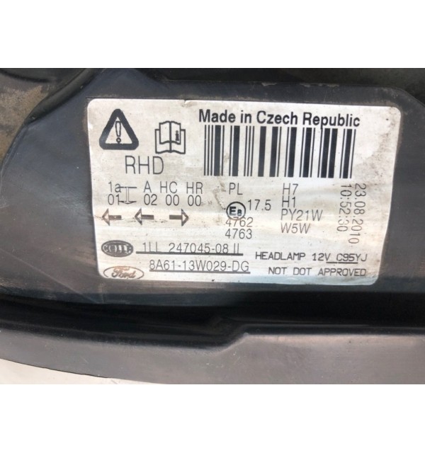 Фара правая бу для Ford Fiesta 6 1.6 TDCi,  2009 г. бу контрактные купить в Спб