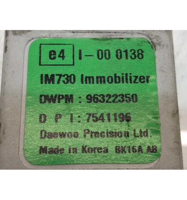 Иммобилайзер бу для Daewoo Matiz  0.8 i,  2003 г. бу контрактные купить в Спб