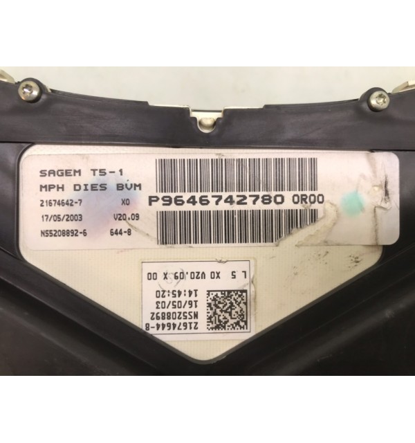 Щиток приборов (приборная панель) бу для Peugeot 307  2.0 HDi,  2003 г. бу контрактные купить в Спб