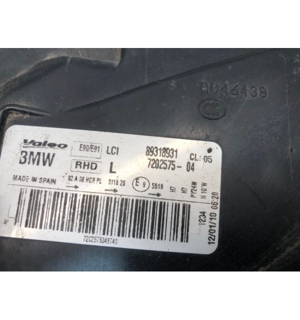 Фара левая бу для BMW 3 E90/E91/E92/E93 2.0 i,  2010 г. бу контрактные купить в Спб