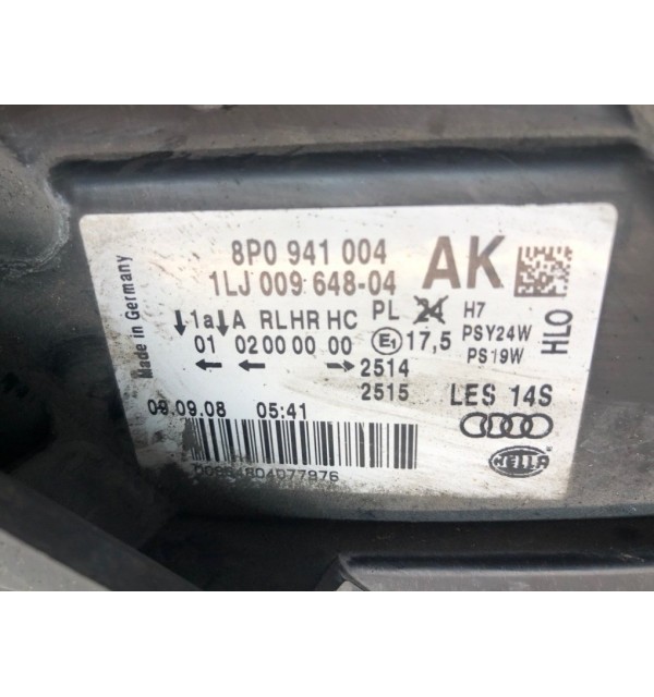 Фара правая бу для Audi A3 8P 2.0 TDi,  2009 г. бу контрактные купить в Спб