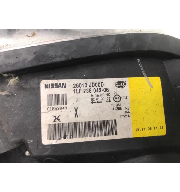 Фара правая бу для Nissan Qashqai  1.5 DCi,  2009 г. бу контрактные купить в Спб