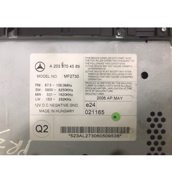 Магнитола бу для Mercedes C W203 2.2 CDi,  2006 г. бу контрактные купить в Спб