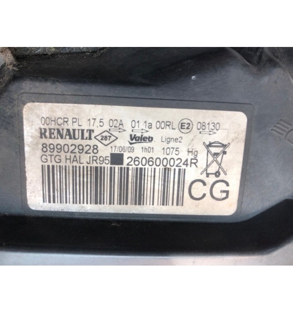 Фара левая бу для Renault Grand Scenic 3 1.6 i,  2009 г. бу контрактные купить в Спб