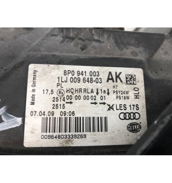 Фара левая бу для Audi A3 8P 1.4 TSI,  2009 г. бу контрактные купить в Спб