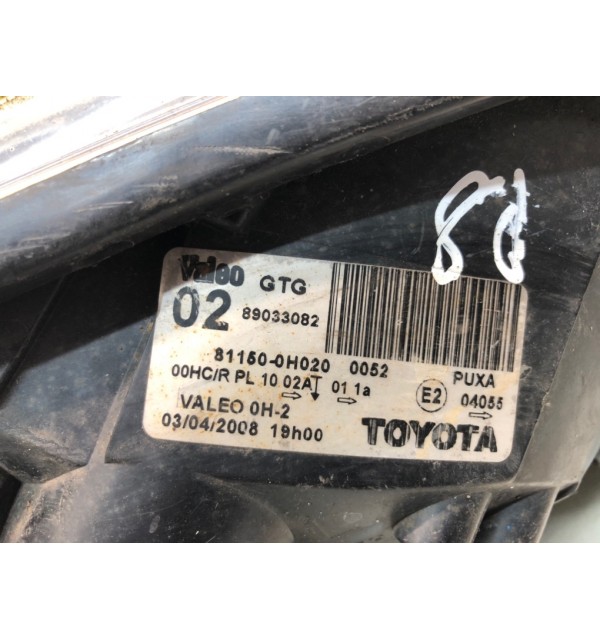 Фара левая бу для Toyota Aygo  1.0 i,  2008 г. бу контрактные купить в Спб