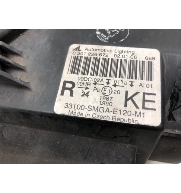Фара правая бу для Honda Civic  1.8,  2006 г. бу контрактные купить в Спб