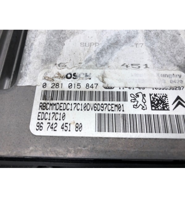 Блок управления двигателем бу для Peugeot 308 T7 1.6 HDi,  2011 г. бу контрактные купить в Спб