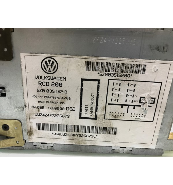 Магнитола бу для Volkswagen Fox  1.2 i,  2006 г.