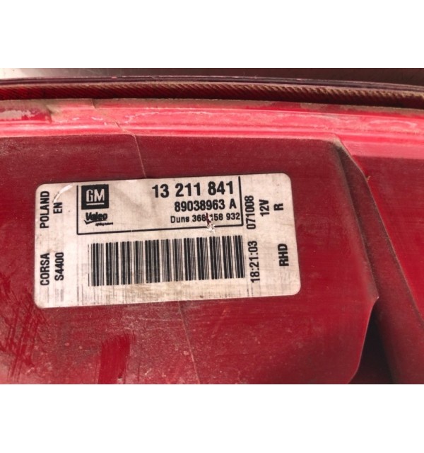Фонарь задний правый бу для Opel Corsa D 1.3 CDTi,  2008 г. бу контрактные купить в Спб