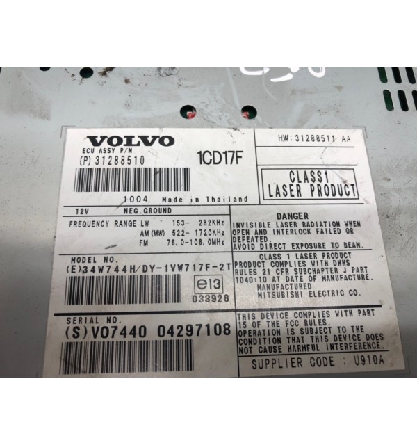 Магнитола бу для Volvo V50  1.6,  2010 г. бу контрактные купить в Спб