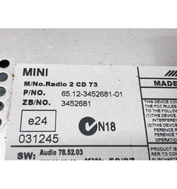 Магнитола бу для Mini Cooper R56 1.6 i,  2008 г.