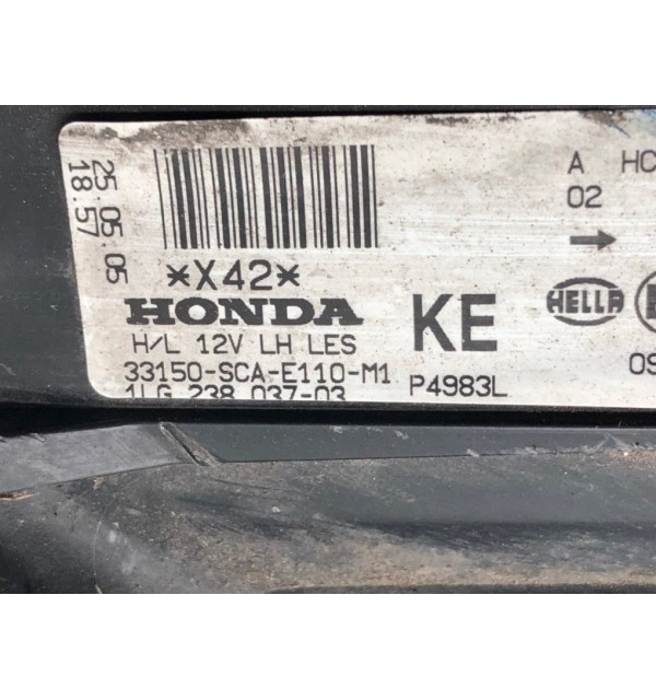 Фара левая бу для Honda CR-V  2.2 CTDi,  2005 г.
