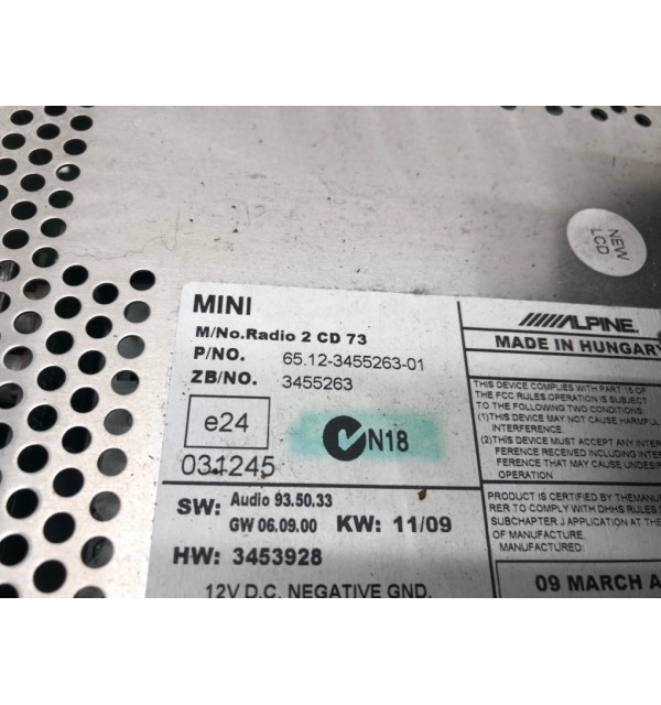 Магнитола бу для Mini One R56 1.4 i,  2007 г.