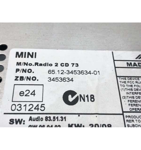 Магнитола бу для Mini Cooper R56 1.4 i,  2008 г.