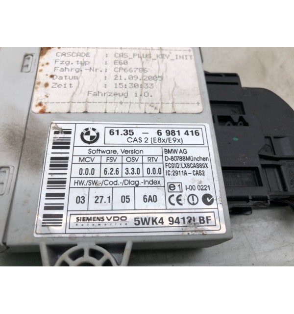 Блок управления CAS бу для BMW 5 E60/E61 2.0 TD,  2005 г.