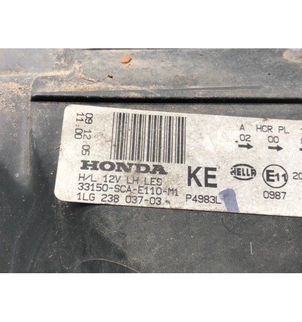 Фара левая бу для Honda CR-V  2.2 i-CTDi,  2006 г.