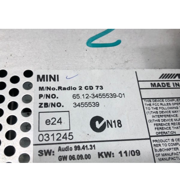 Магнитола бу для Mini Cooper R56 1.6 D,  2009 г.