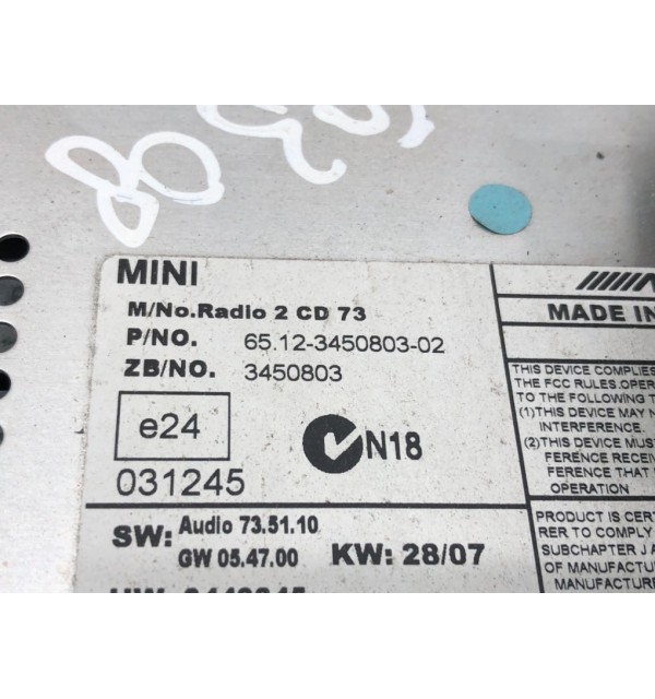 Магнитола бу для Mini One R56 1.6 i,  2010 г.