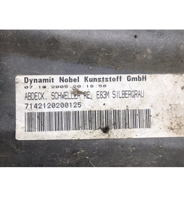 Накладка на порог бу для BMW X3 E83 3.0 TD,  2005 г.