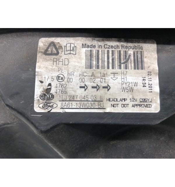 Фара левая бу для Ford Fiesta 6 1.6 TDCi,  2011 г.