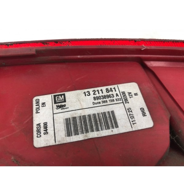 Фонарь задний правый бу для Opel Corsa D 1.2 i,  2008 г.