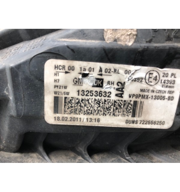 Фара правая бу для Opel Meriva B 1.7 CDTi,  2011 г.