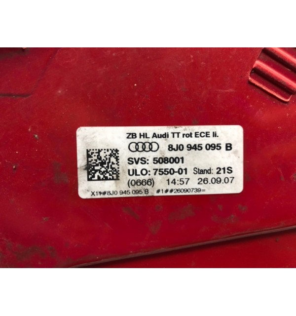 Фонарь задний левый бу для Audi TT  2.0 TFSI,  2007 г.