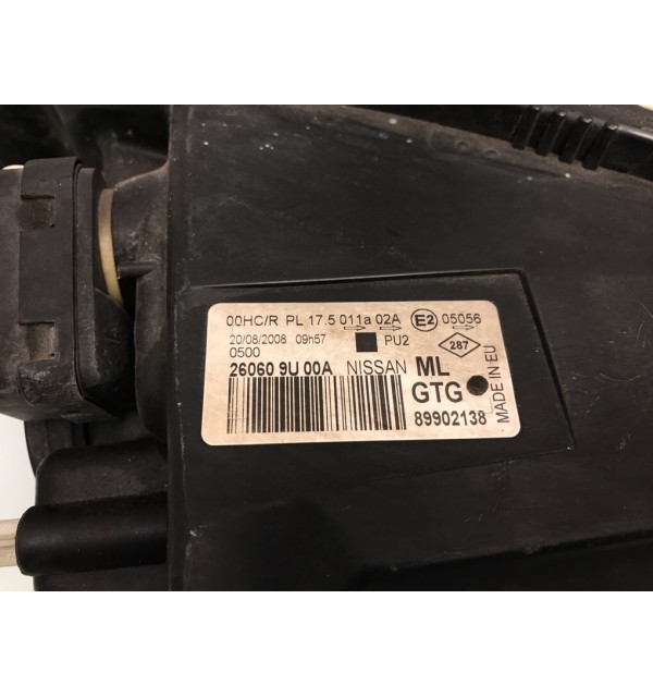 Фара левая бу для Nissan Note E11 1.6 i,  2009 г.