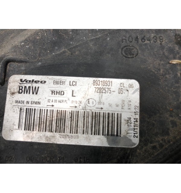 Фара левая бу для BMW 3 E90/E91/E92/E93 2.0 TD,  2012 г.