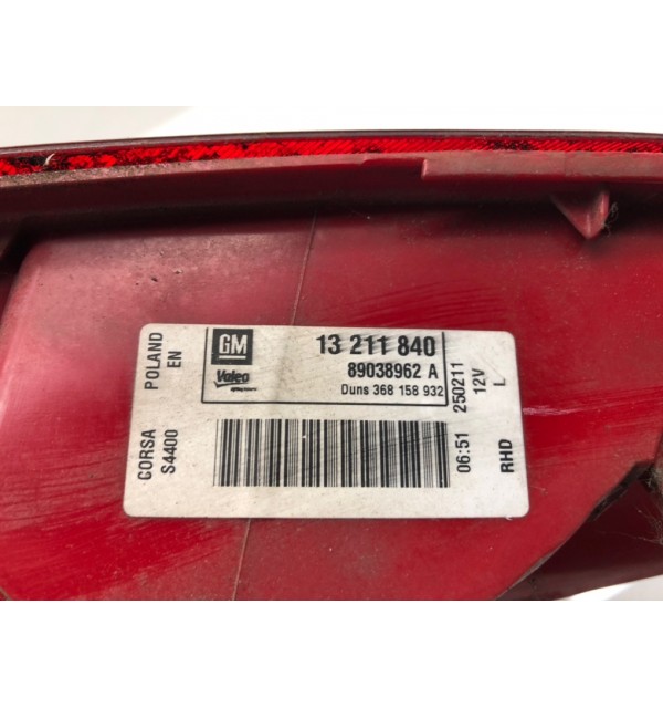 Фонарь задний левый бу для Opel Corsa D 1.2 i,  2011 г.