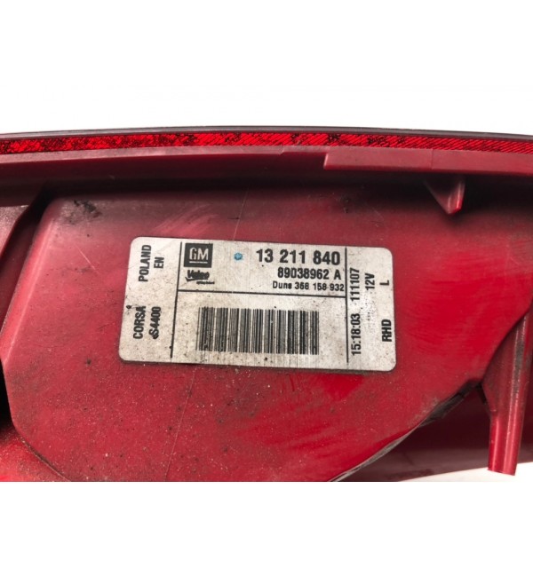Фонарь задний левый бу для Opel Corsa D 1.3 CDTi,  2008 г.