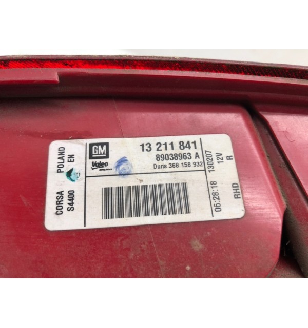 Фонарь задний правый бу для Opel Corsa D 1.3 CDTi,  2007 г.